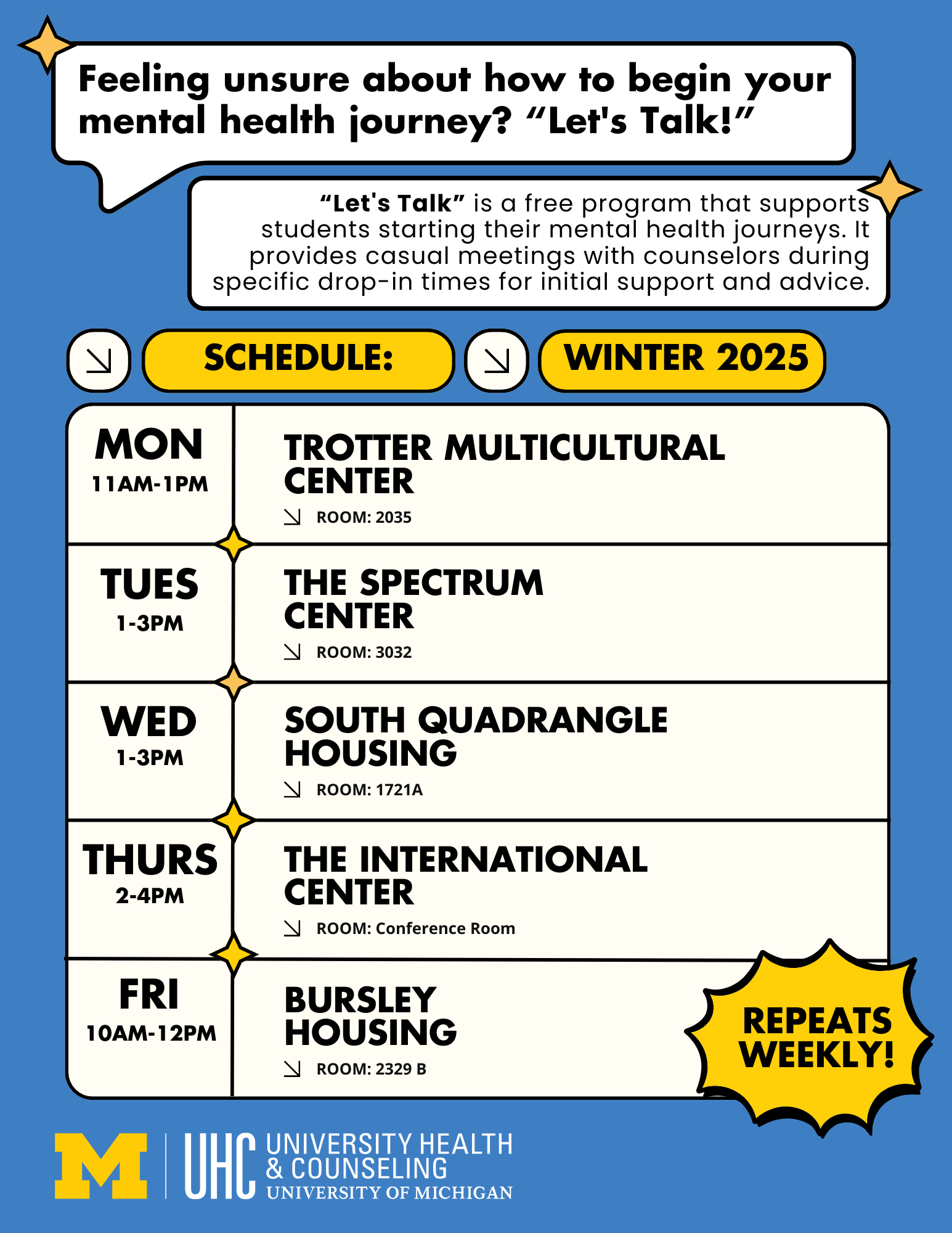 Let's Talk Schedule