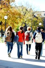 students walking in campus